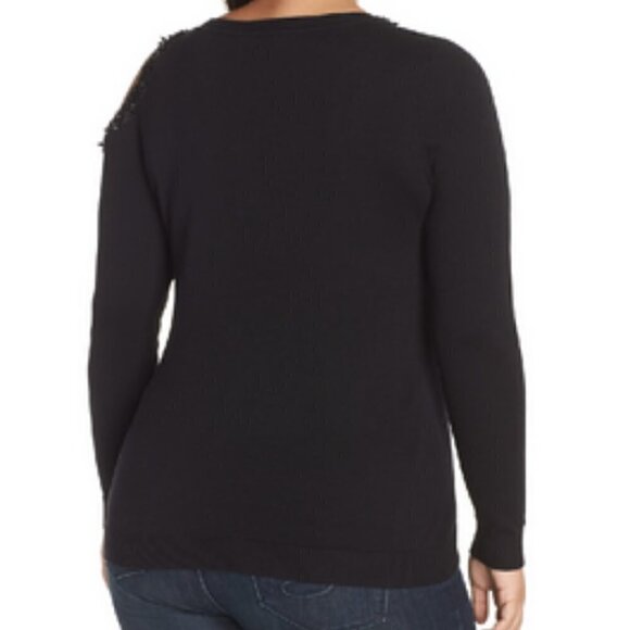 NWT VINCE CAMUTO Embellished Collar Sweater - Picture 4 of 11